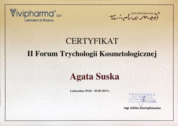II FORUM TRYCHOLOGII KOSMETOLOGICZNEJ